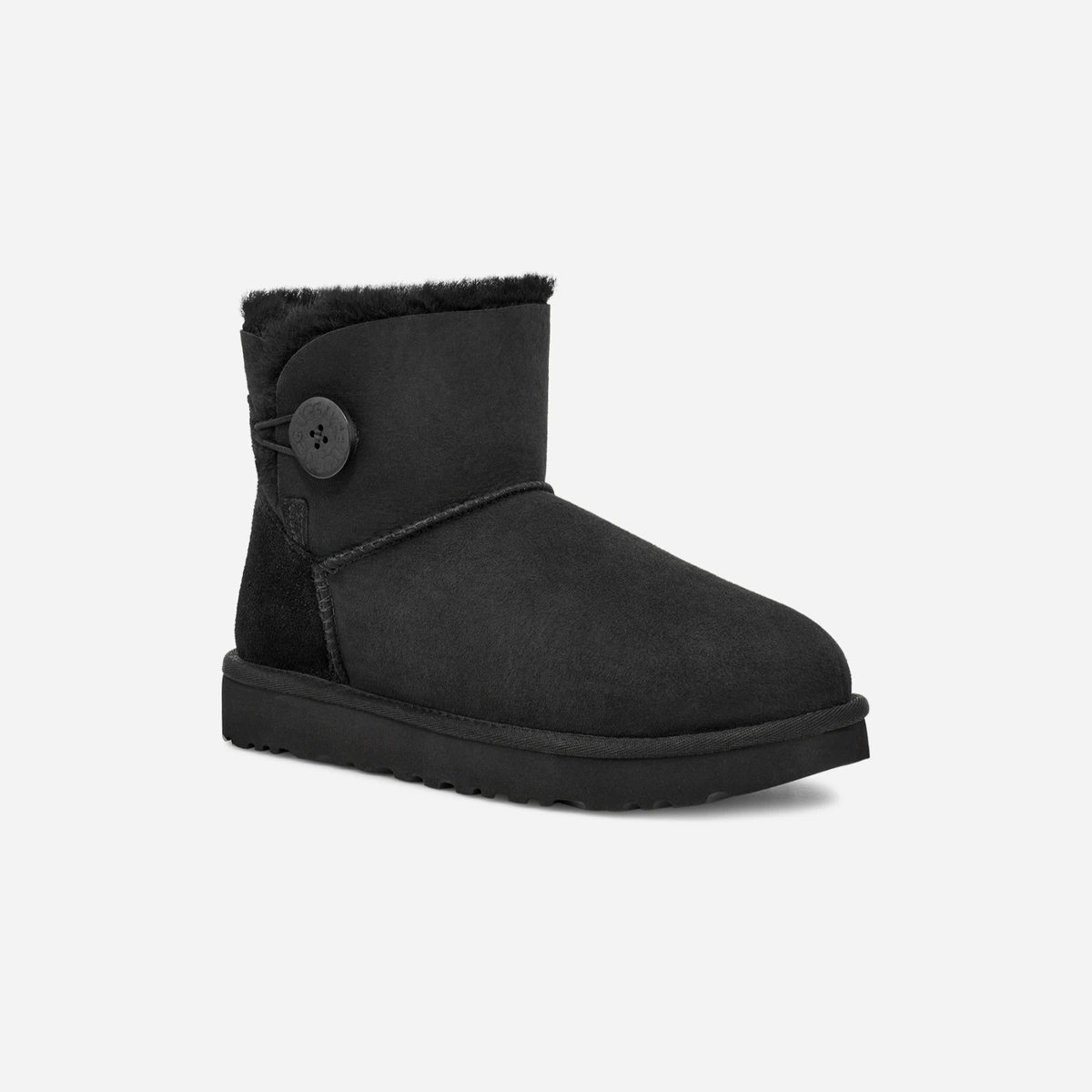 Женские угги Ugg Mini Bailey Button II Black цена 9 000 Руб. фото и описание в каталоге сайта ugg-boom.ru — фото 2